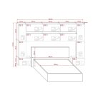 Prince Panama 7 hálószoba bútor arany tölgy (323cm)