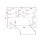 Prince Panama 5 hálószoba bútor arany tölgy  (323cm)