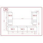 Prince Sezana CONCEPT 21 nappali bútor szett magasfényű fehér (249 cm)