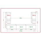 Prince Sezana CONCEPT 21 nappali bútor szett tölgy sonoma matt (273cm)