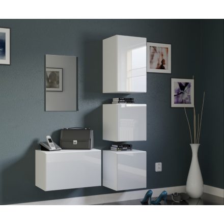 Prince gloss modern f1 előszoba bútor magasfényű fehér