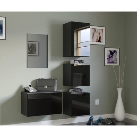 Prince gloss modern f1 előszoba bútor magasfényű feKETE