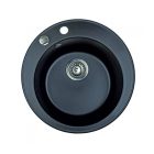 RADO Gránit kör mosogató Fekete