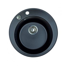 RADO Gránit kör mosogató Fekete