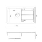READY- MAX SZÜRKE gránit mosogató + CSAPTELEP rugalmas kifolyóval +adagoló + szifon