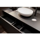 Mylife RELO fürdőszoba szekrény, matt fekete (120cm)