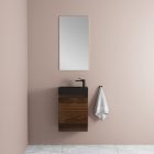 Mylife roxo falra szerelhető mosdószekrény dió konglomerátum mosdóval