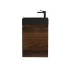 Mylife roxo falra szerelhető mosdószekrény dió konglomerátum mosdóval