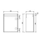 Mylife roxo falra szerelhető mosdószekrény dió konglomerátum mosdóval