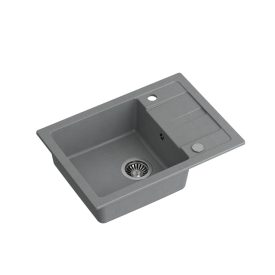   TOM 116 szürke gránit mosogató (62x44x17,5) + szifon + dugó