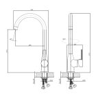 SOTBE UNICORN Magas konyhai csaptelep