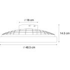Mennyezeti ventilátor fehér,LED-del, KELVINBEN dimmelhető  távirányítóval (48,5CM)