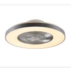 Ezüst színű mennyezeti ventilátor csillag effektussal ,LED-del, fényerőszabályzóval és távirányítóval (60cm)