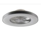 Ezüst színű mennyezeti ventilátor csillag effektussal ,LED-del, fényerőszabályzóval és távirányítóval (60cm)