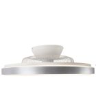 Ezüst színű mennyezeti ventilátor csillag effektussal ,LED-del, fényerőszabályzóval és távirányítóval (60cm)