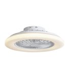 Mennyezeti ventilátor fehér,LED-del, dimmelhető RGB-vel és távirányítóval (48,5CM)