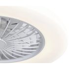 Mennyezeti ventilátor fehér,LED-del, dimmelhető RGB-vel és távirányítóval (48,5CM)