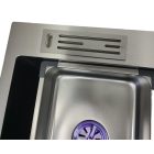 Black-max fekete acél mosogató szett 750R