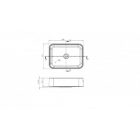 Cres 50 fekete  gránit mosdókagyló pultra építhető