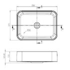 Cres 50 fekete arany gránit mosdókagyló pultra építhető