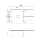 EDWARD 111 Fusion fehér mosogató kézi szifonnal 