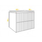 Mylife firy fürdőszoba szekrény arany tölgy (60cm)