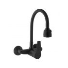 Flexi falra szerelhető konyhai csaptelep fekete matt