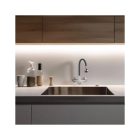 Flexi falra szerelhető konyhai csaptelep szürke-króm