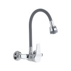 Flexi falra szerelhető konyhai csaptelep szürke-króm