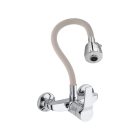 Flexi falra szerelhető konyhai csaptelep bézs króm