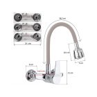 Flexi falra szerelhető konyhai csaptelep bézs króm