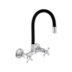 Flexi BOTI falra szerelhető konyhai csaptelep fekete