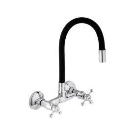 Flexi BOTI falra szerelhető konyhai csaptelep fekete