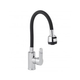 Flexi PULTRA szerelhető konyhai csaptelep fekete