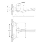 SOTBE GAULA Falra szerelhető konyhai csaptelep