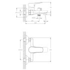 SOTBE INARI falra szerelhető kádtöltő csaptelep + zuhanyszett