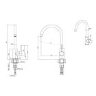 INGRID SteelQ konyhai csaptelep rozsdamentes acél / szürke metál