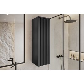   Mylife kadi függőleges fürdőszoba szekrény matt fekete (100cm)