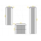 Mylife kadi 60 3 fürdőszoba bútor matt fekete 