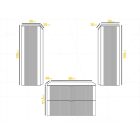 Mylife kadi 80 4 fürdőszoba bútor matt fekete 