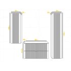 Mylife kadi 80 3 fürdőszoba bútor matt fekete 