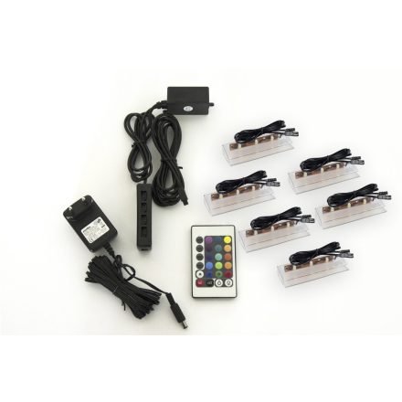 Rejtett RGB LED világítás fürdőszoba és nappali bútorokhoz  6 pontos