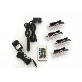   Rejtett LED világítás  nappali bútorokhoz 4 led + 2 négyzet alakú kék - C63, C66, S55