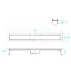 stellman zuhanylefolyó 80cm zuhanytálcához rozsdamentes acél 