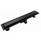 stellman zuhanylefolyó 80cm zuhanytálcához matt fekete rozsdamentes acél 