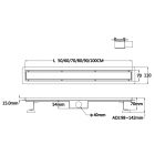 stellman zuhanylefolyó 80cm zuhanytálcához matt fekete rozsdamentes acél 