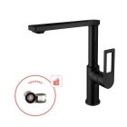 SOTBE loft SVART Fekete, nagy forgású konyhai csaptelep