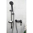 SOTBE LOFT SVART  fekete Fali zuhanycsaptelep + zuhanyszett
