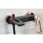 SOTBE LOFT SVART rose gold fekete  kádtöltő csaptelep + zuhanyszett