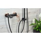 SOTBE LOFT SVART rose gold fekete  kádtöltő csaptelep + zuhanyszett